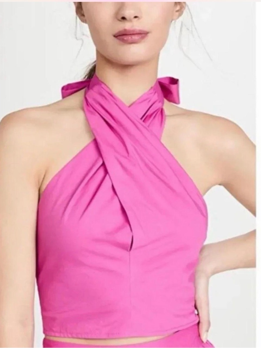 Staud Kai pink halter top